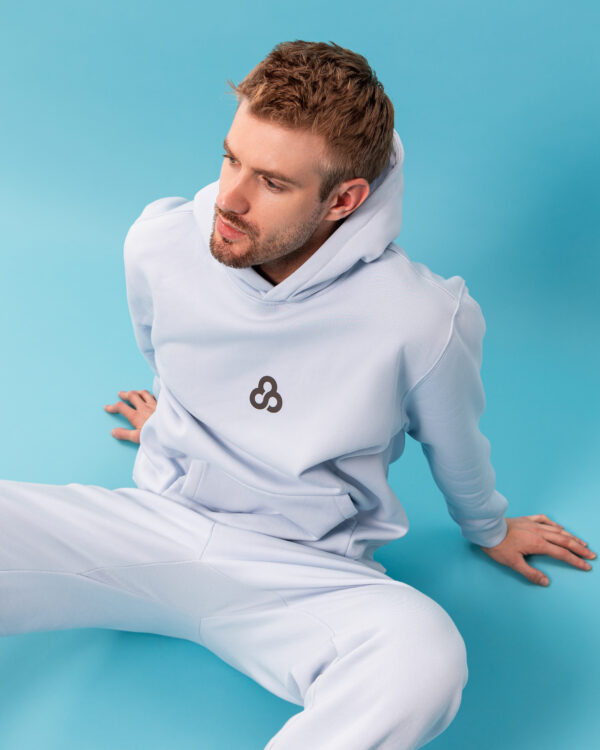 Baby Blue Unisex Comfort Hoodie - Image 2